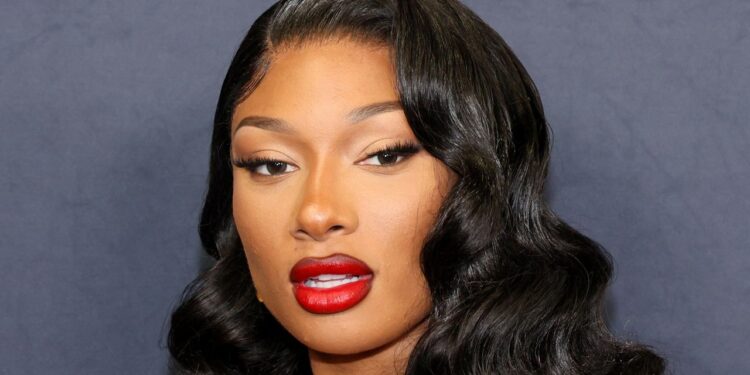 Meow! Megan Thee Stallion's Platinum Cat-Ear Updo Couldn't Be Cuter—See the Photos